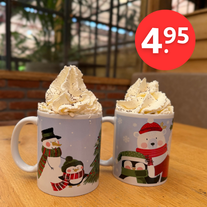 Warme chocomel met kerstmok bijSTOX