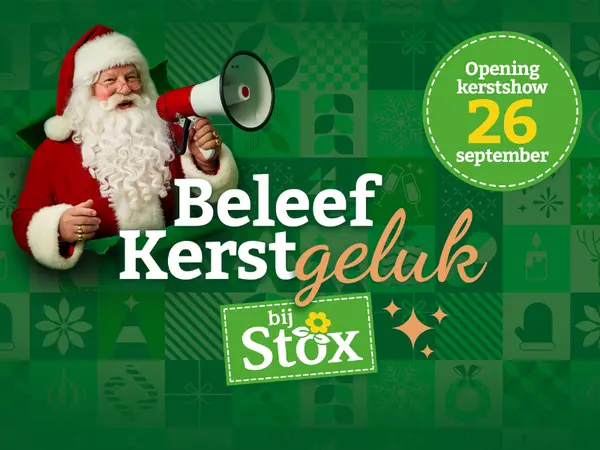 Opening kerstshow bijSTOX vanaf 26 september 2026