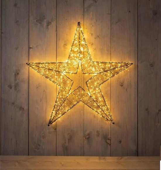 Ster metaal zwart| 1440 LED | classic warm
