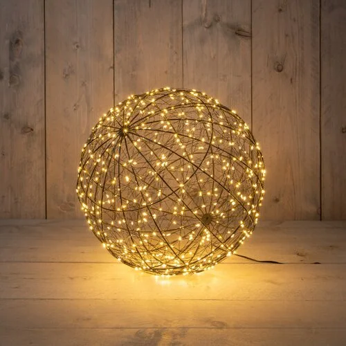 Bal metaal zwart | 500 LED | classic warm
