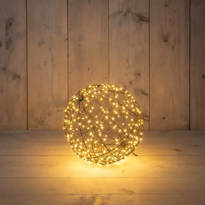 Bal metaal zwart | 300 LED | classic warm