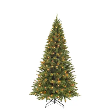 Forest Frosted kunstkerstboom | Slim | Groen met lampjes | H215 cm