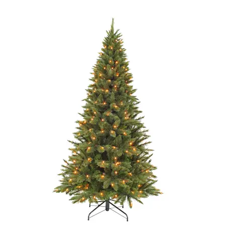 Forest Frosted kunstkerstboom | Slim | Groen met lampjes | H230 cm