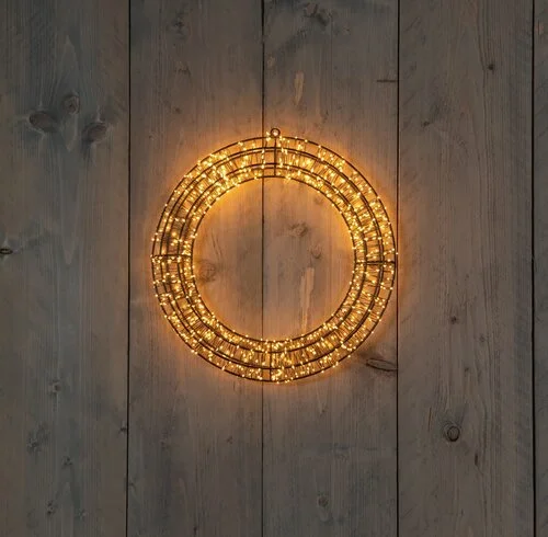 Krans metaal zwart | 800 LED | classic warm