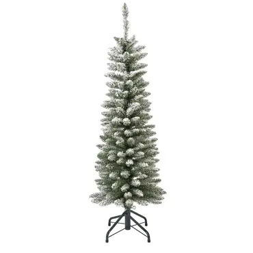 Pencil kunstkerstboom | Groen met sneeuw | H180 cm