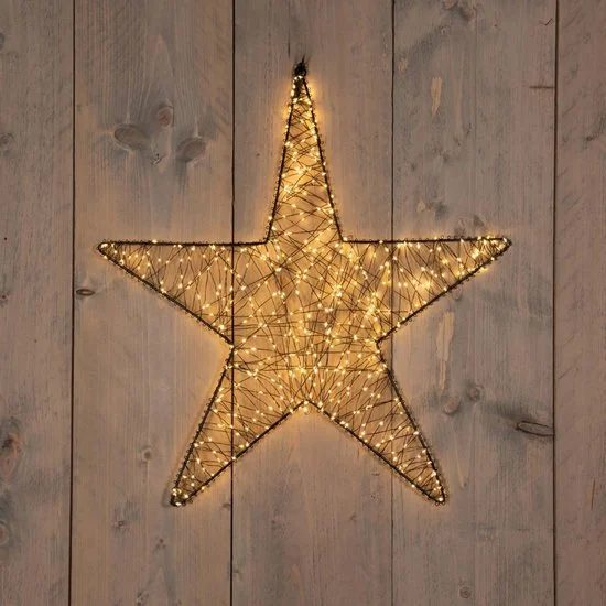 Ster metaal zwart | 500 LED | classic warm