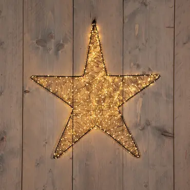 Ster metaal zwart | 300 LED | classic warm