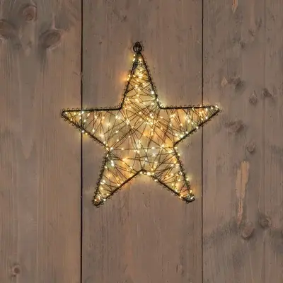 Ster metaal zwart | 300 LED | mix classic warm en warm wit