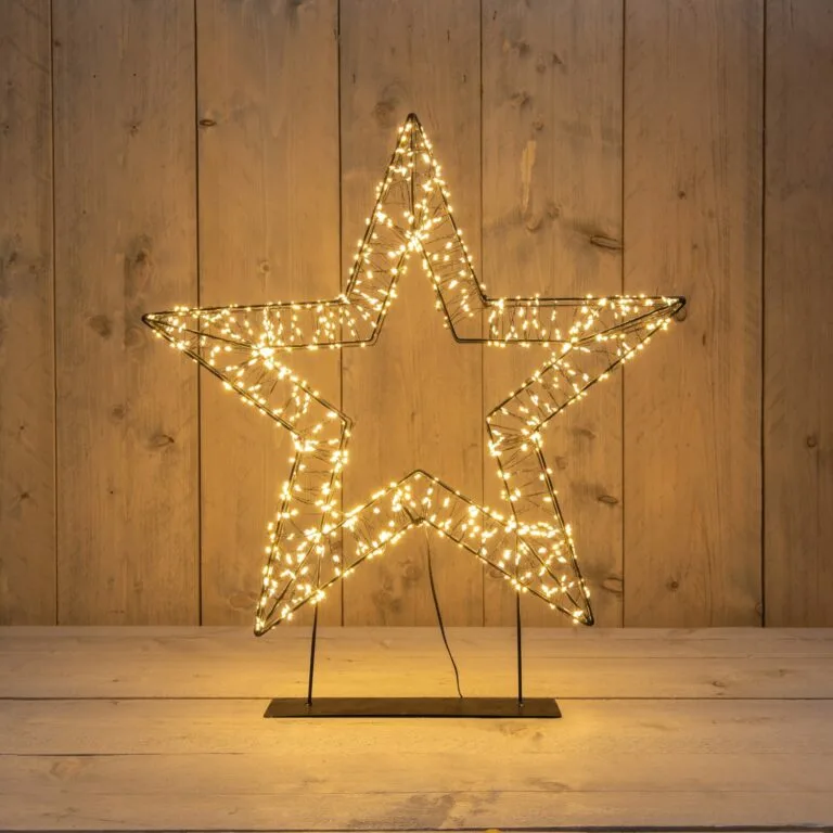 Ster metaal oop voet | 800 LED | classic warm